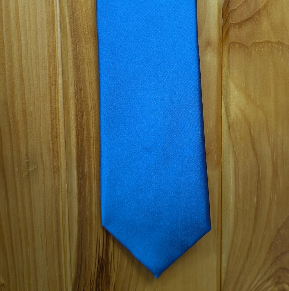 Van Heusen Blue Satin Tie Classic Accessory